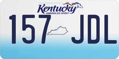 KY license plate 157JDL