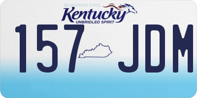 KY license plate 157JDM