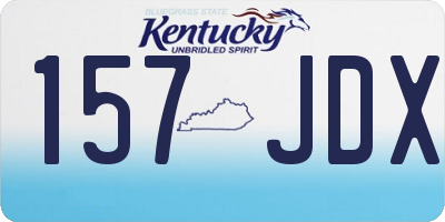 KY license plate 157JDX