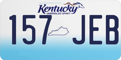 KY license plate 157JEB