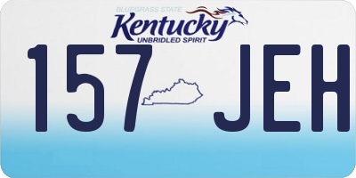 KY license plate 157JEH