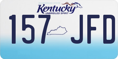 KY license plate 157JFD