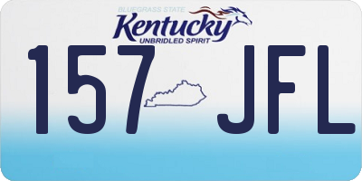 KY license plate 157JFL