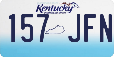 KY license plate 157JFN