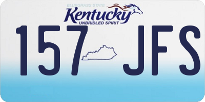 KY license plate 157JFS