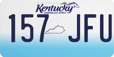 KY license plate 157JFU