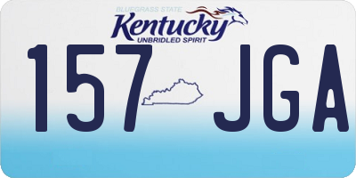 KY license plate 157JGA
