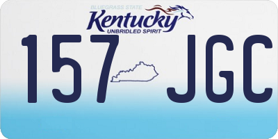 KY license plate 157JGC