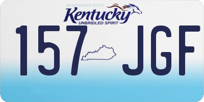 KY license plate 157JGF