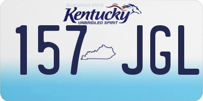 KY license plate 157JGL