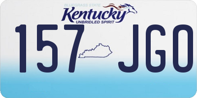 KY license plate 157JGO