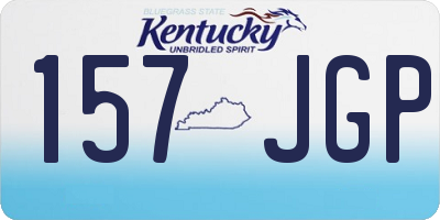 KY license plate 157JGP