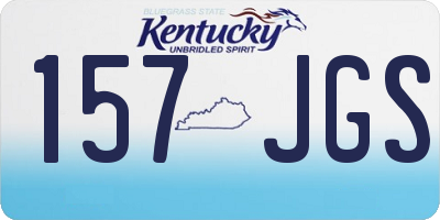 KY license plate 157JGS