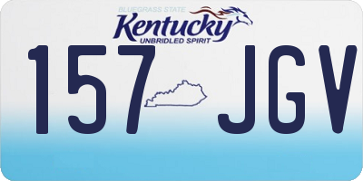KY license plate 157JGV