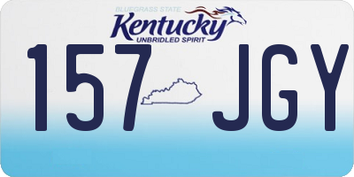KY license plate 157JGY