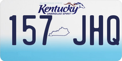 KY license plate 157JHQ