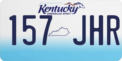 KY license plate 157JHR