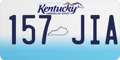 KY license plate 157JIA