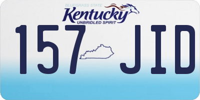 KY license plate 157JID