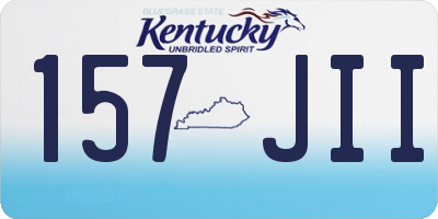 KY license plate 157JII