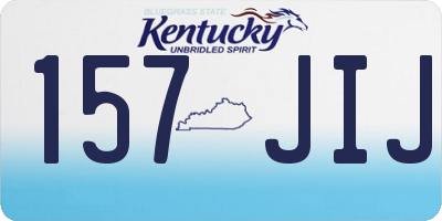 KY license plate 157JIJ