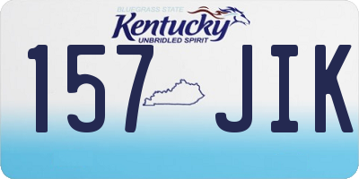 KY license plate 157JIK