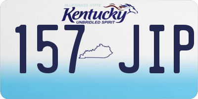 KY license plate 157JIP
