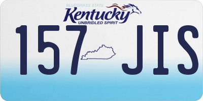 KY license plate 157JIS