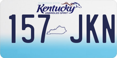 KY license plate 157JKN