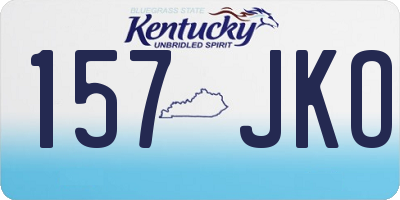 KY license plate 157JKO