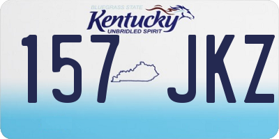 KY license plate 157JKZ