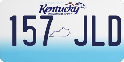 KY license plate 157JLD