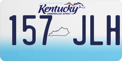 KY license plate 157JLH