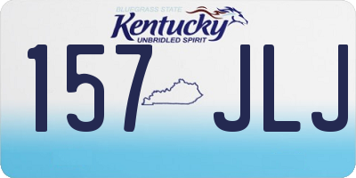 KY license plate 157JLJ