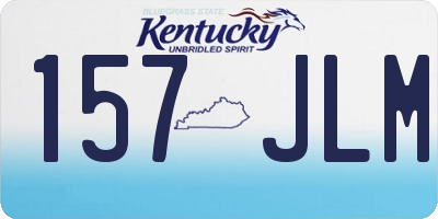 KY license plate 157JLM