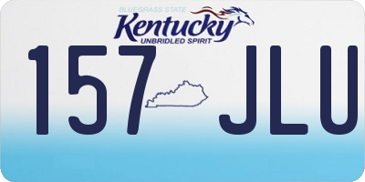 KY license plate 157JLU