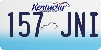 KY license plate 157JNI