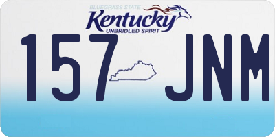 KY license plate 157JNM