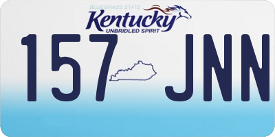 KY license plate 157JNN