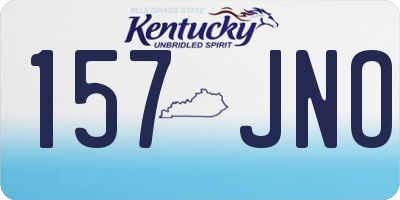 KY license plate 157JNO