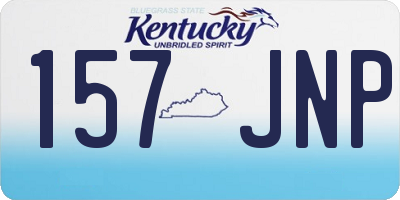 KY license plate 157JNP