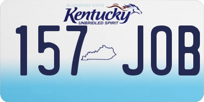 KY license plate 157JOB