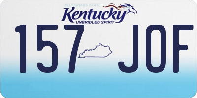 KY license plate 157JOF