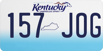 KY license plate 157JOG