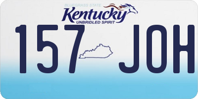KY license plate 157JOH