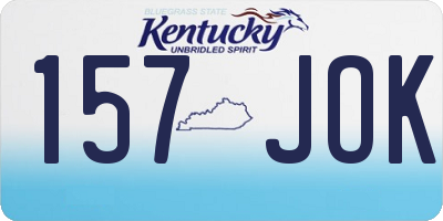 KY license plate 157JOK