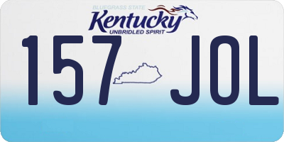 KY license plate 157JOL