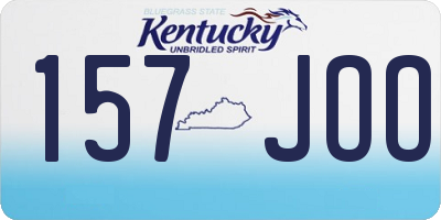 KY license plate 157JOO