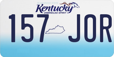 KY license plate 157JOR