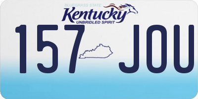 KY license plate 157JOU